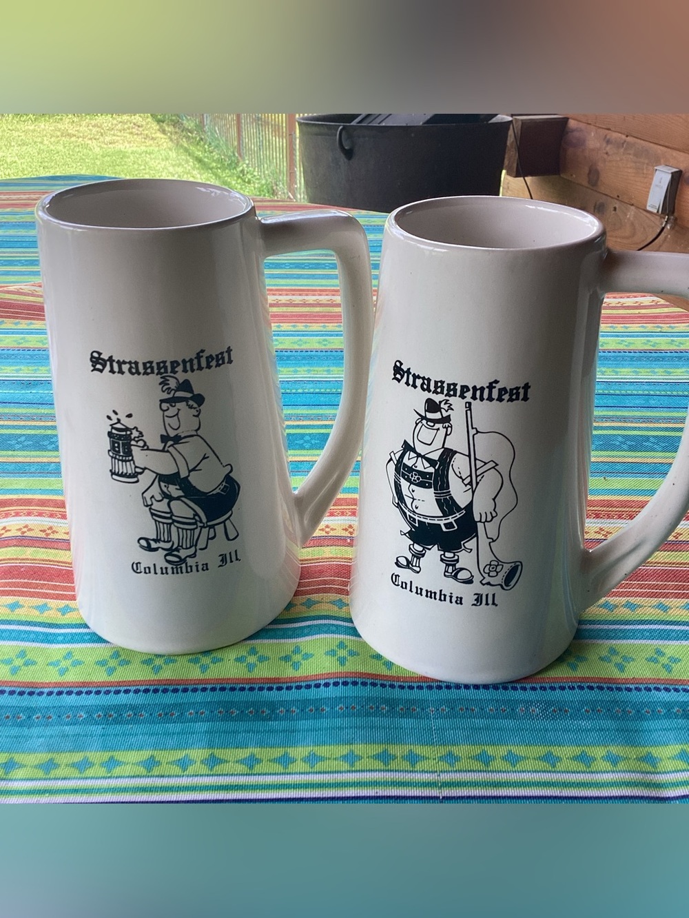Strassenfest Vintage Souvenir Beer Steins - set of 2